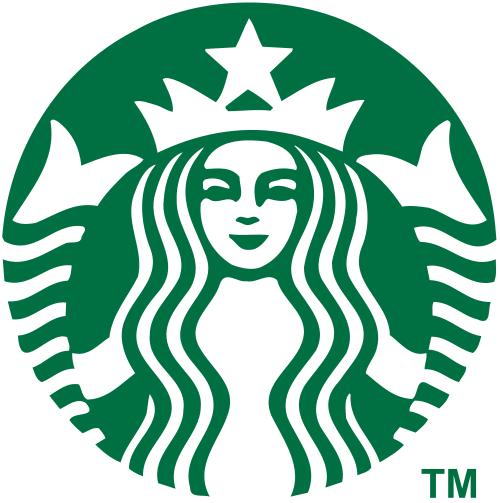 Starbucks_Corporation_Logo_2011.svg Green and white circular logo featuring a twin-tailed mermaid (siren) with flowing hair, wearing a crown with a star in the center. This is not related to a concrete company Tampa, but rather the official logo of Starbucks.