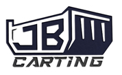 logo-1 (1) Logo for JB Carting featuring stylized block letters JB integrated into the shape of a dumpster or container, with the word CARTING below in bold, uppercase letters—ideal for a residential concrete company or concrete driveway repair service.